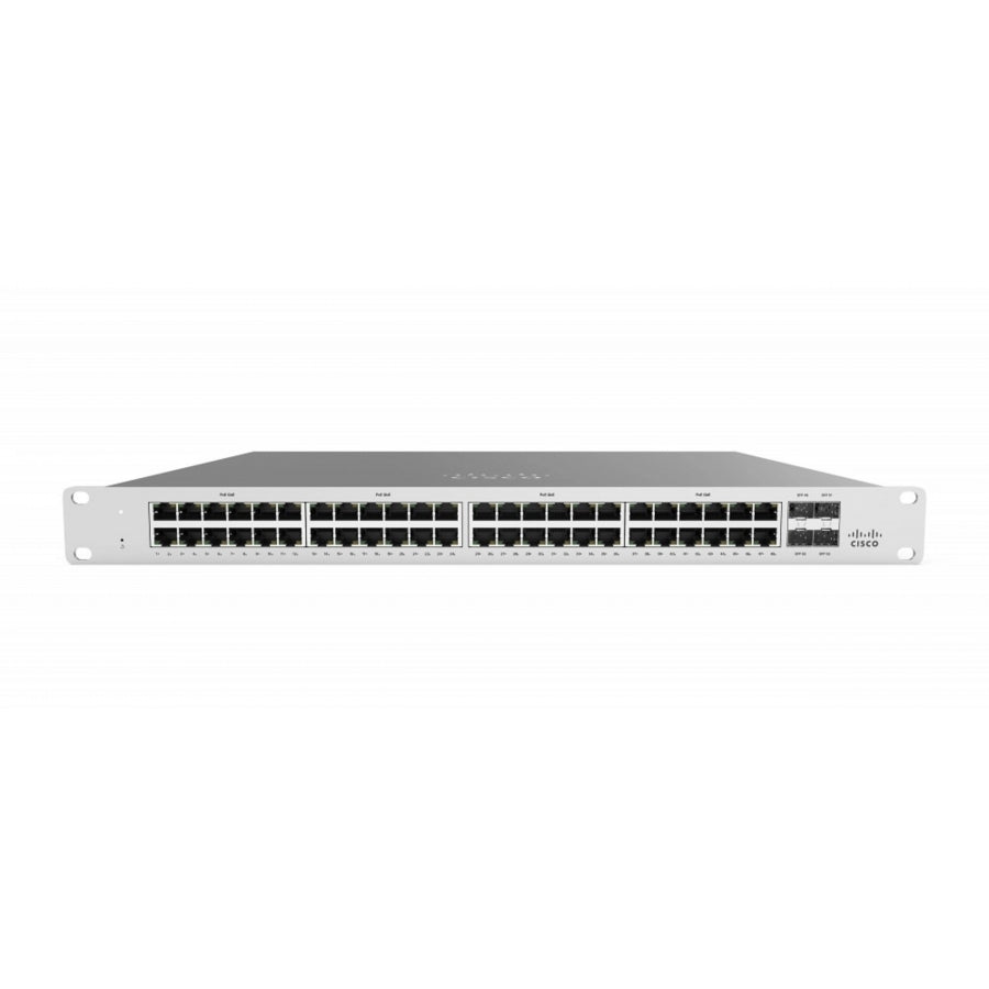 SWITCH 48 PUERTOS CISCO MERAKI 48 X 10/100/1000BASE-T ETHERNET RJ45 4 X 1G SFP UPLINK (OBLIGATORIO LICENCIA SE COTIZA POR SEPARADO) SWITCH 48 PUERTOS CISCO MERAKI 48 X 10/100/1000BASE-T ETHERNET RJ45 4 X 1G SFP UPLINK (OBLIGATORIO LICENCIA SE COTIZA POR SEPARADO)